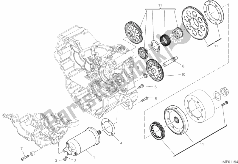 Toutes les pièces pour le Démarrage Et Allumage électrique du Ducati Monster 821 Stealth USA 2019